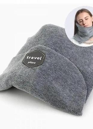 Подушка шарф для путешествий travel neck rest pillow3 фото