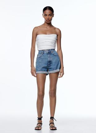 Шорты zara черные джинс