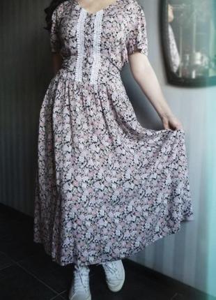 Vintage stories. красивое натуральное винтажное платье.6 фото