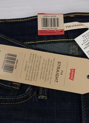 Джинсы levis 714 straight w23 l30, w23 l325 фото