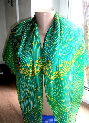 Красивый женский платок из натурального шелка. silkmark. индия.6 фото