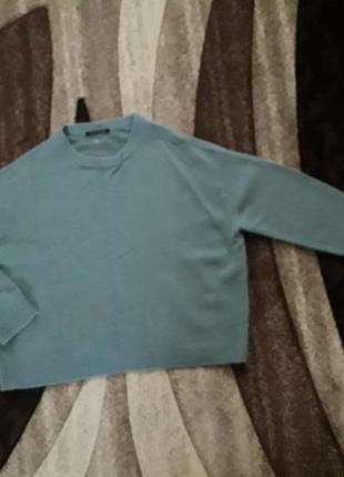 Італійський дизайнерський светр з альпаки бірюза luisa cerano