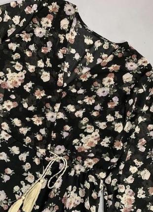 Платье шифон в цветочный принт3 фото