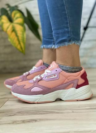 Sale! кроссовки женские adidas falcon розовые2 фото