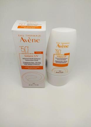 Сонцезахисний флюїд avène solaire uv mineral multi-defense sunscreen fluid spf 50+ avene