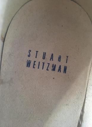 Stuart weitzman бежевые кожаные туфли лодочки 41 размера10 фото