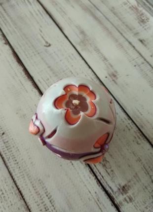 Великодня пасхальна різьблена свічка яйце, свічка на свято, хенд мейд ручна робота4 фото
