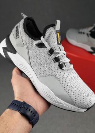 Чоловічі кроссовки puma світло сірі модні кроссовки пума відмінної якості