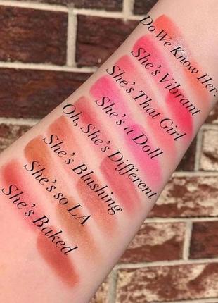 Кремовые сухие розовые персиковые красные румяна patrick ta major headlines double-take crème &amp; powder blush4 фото