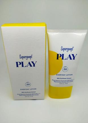 Сонцезахисний водостійкий засіб supergoop! play everyday lotion spf 50