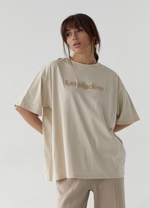 Женская футболка с надписью la piscine