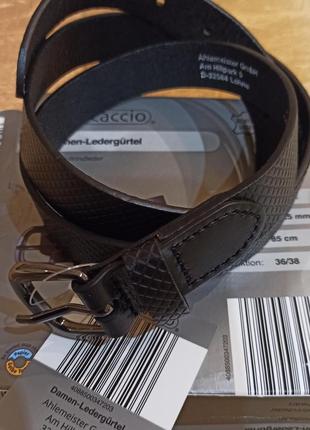 Черный кожаный женский ремень boccaccio
