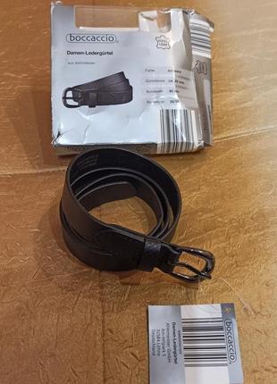 Черный кожаный женский ремень boccaccio
