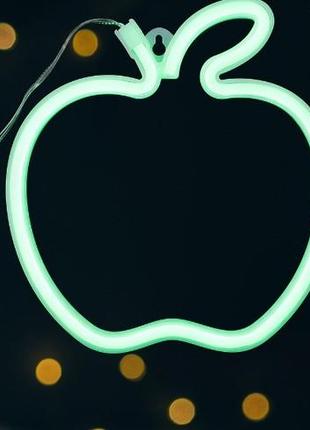 Настенный неоновый светильник ночник яблоко