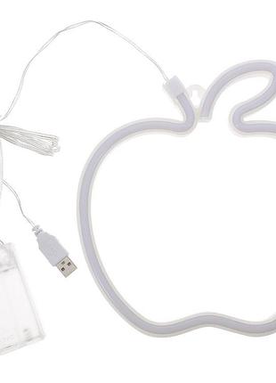 Настенный неоновый светильник ночник яблоко