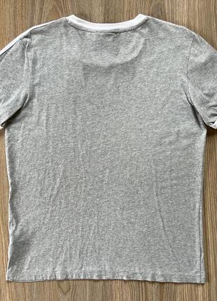 Мужская хлопковая футболка с полосками adidas3 фото