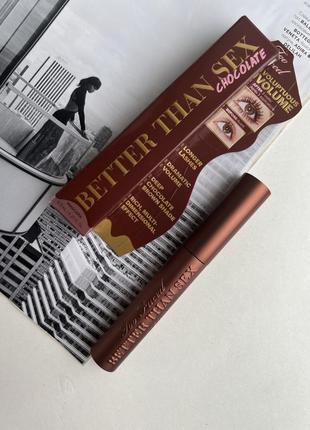 Туш для вій too faced better than sex volumizing &amp; lengthening mascara - chocolate