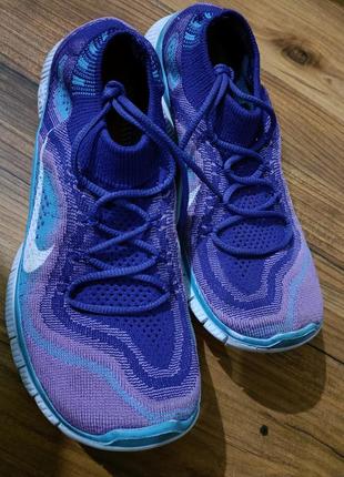 Кроссовки оригинальные стильные унисекс беговые дышащие с носком nike flyknit ver.3.0