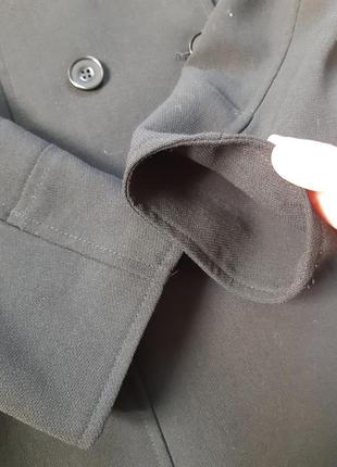 Базовый черный  шерстяной удлиненный  жакет/пиджак/тренч ,италия, р. 36-385 фото