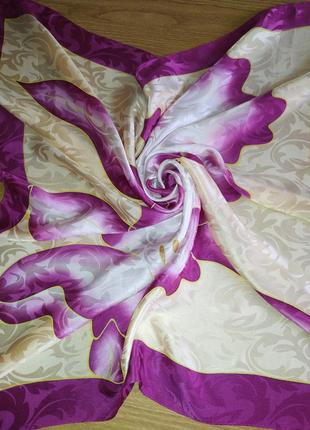 Невероятно красивый винтажный шелковый платок