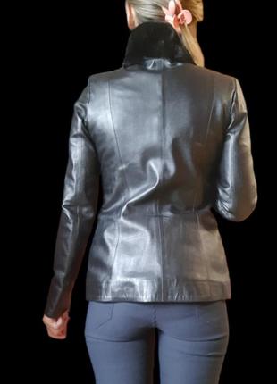 Стильна жіноча шкіряна курточка,  куртка, вітровка, косуха з натуральної шкіри,  жакет жіночий,  піджак6 фото