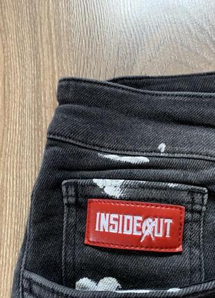 Мужские скини стрейчевые зауженые джинсы с заводскими потертостями insideout7 фото