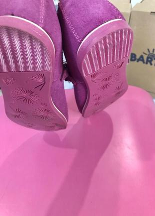 Туфли балетки детские фирменные bartek польша натуральная кожа фуксия для девчонок 30,329 фото