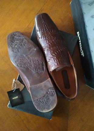 Нові чоловічі 💢 шкіряні туфлі лофери patriot line, коричневий