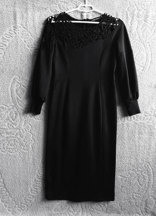Вечернее черное платье платья р. 36