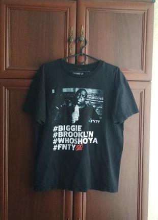 Мужская футболка notorious big brooklyn whoshotya merch (m)2 фото