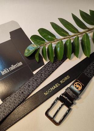 Ремень женский 3,5см кожа + коробка, ремень из натуральной кожи под стиль michael kors мишель корш