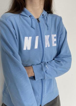 Vintage nike 90s baby blue zip hoodie vintage l 729
