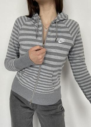 Nike women’s striped zip hoodie женская кофта зип худи свитшот найк винтаж