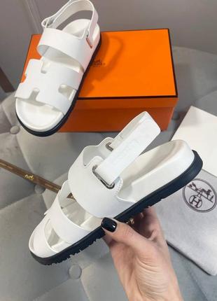 Босоножки кожаные люкс в стиле hermes💟