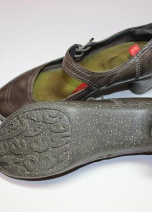38р зручні шкіряні туфлі дорогого іспанського бренду   camper 24,5 см, каблук 7см2 фото