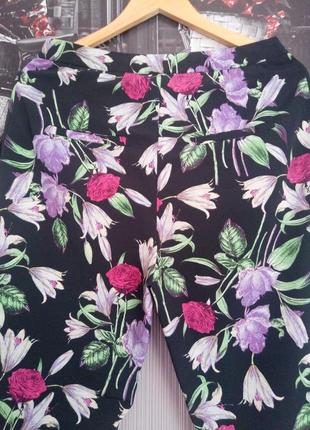 Красиві легкі штани в квітковий принт розмір 10 м3 фото