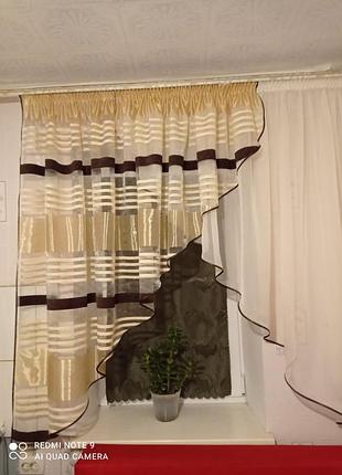Тюль арка для кухні
