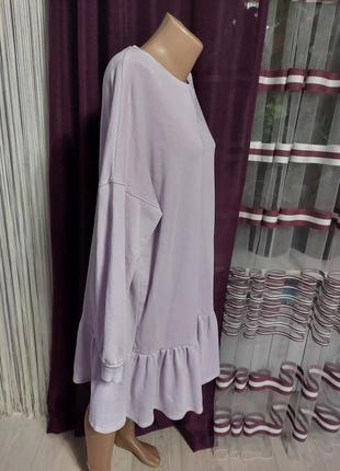 Свободное платье двухярусное george нежно лавандового цвета 48-521 фото