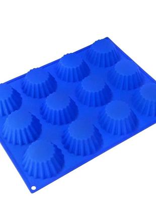 Силиконовая форма magickitchen №424 для кексов и маффинов 12 в 1