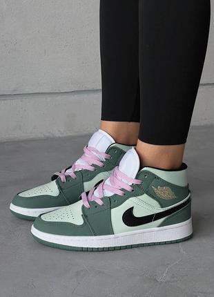 Кроссовки nike air jordan 1 retro dutch green