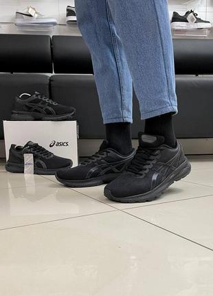 Мужские кроссовки чёрные asics gel nimbus1 фото