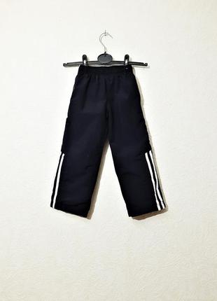 Age английские спортивные штаны с белыми линиями + подкладка сетка, пояс на резинке на мальчика 3-4г3 фото