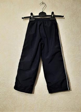 Age английские спортивные штаны с белыми линиями + подкладка сетка, пояс на резинке на мальчика 3-4г5 фото