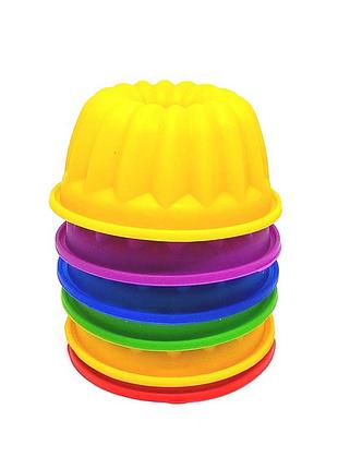 Силиконовая формочка кекс хобот мини №265 набор 6 штук3 фото