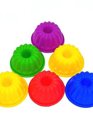 Силиконовая формочка кекс хобот мини №265 набор 6 штук2 фото