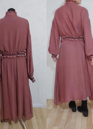 Платье с вискозы обьемные рукава в викторианском стиле shein8 фото