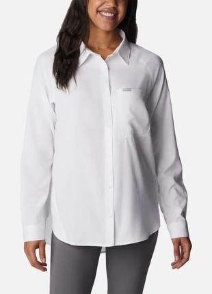 Женская рубашка с длинным рукавом anytime lite columbia sportswear