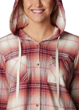 Женская эластичная рубашка с длинным рукавом anytime columbia sportswear с капюшоном4 фото