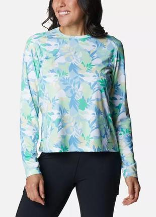 Женская рубашка с длинным рукавом summerdry columbia sportswear с принтом