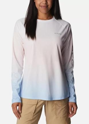 Женская рубашка с длинным рукавом и принтом pfg tidal deflector columbia sportswear